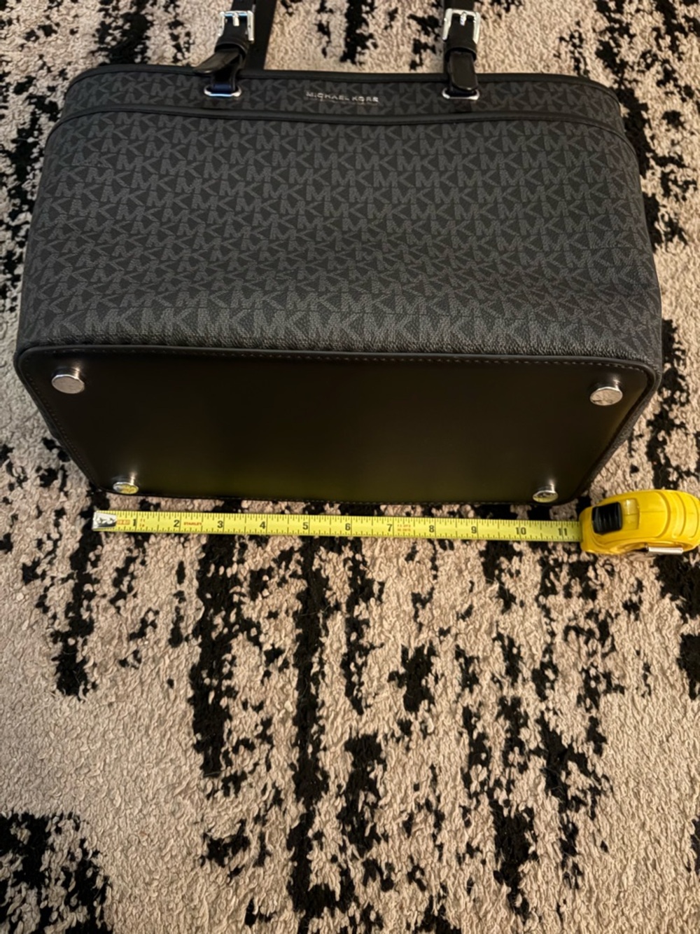 NWOT Michael Kors Signature Black Logo-Print Bag - Picture 7 of 8